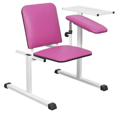 OZC - 06 židle odběrová s 1 područkou a stolkem, purpurová č.19