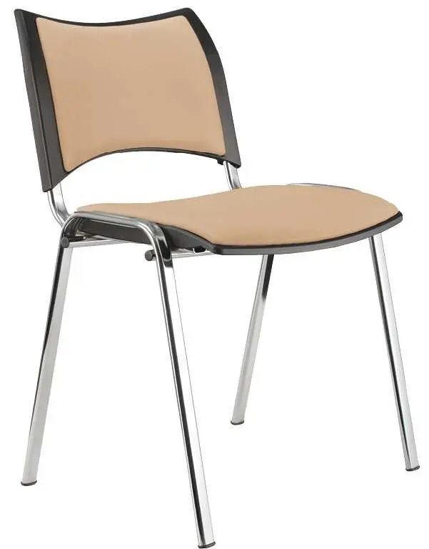 KATHARINA chrom židle konferenční, koženka AN - 096 béžová