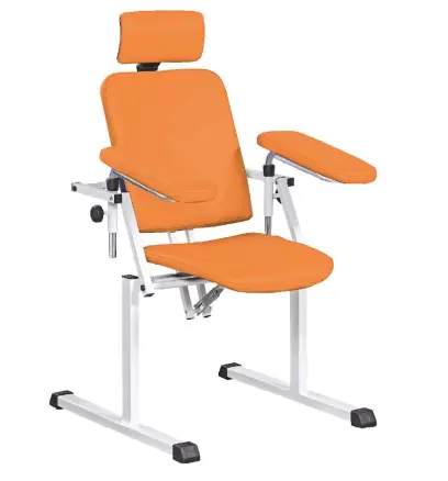 OZC - 08 křeslo odběrové se 2 područkami, oranžové č. 17