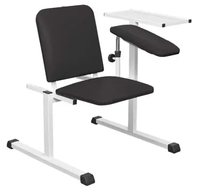 OZC - 06 židle odběrová s 1 područkou a stolkem, černá č.10