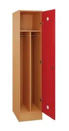 SLS - 41T šatní skříň dřevěná, 1-dveřová, šatní tyč, 1800 x 400 x 500, sokl, korpus buk royal/dveře