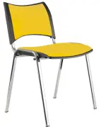 KATHARINA chrom židle konferenční, koženka AN - 036 žlutá