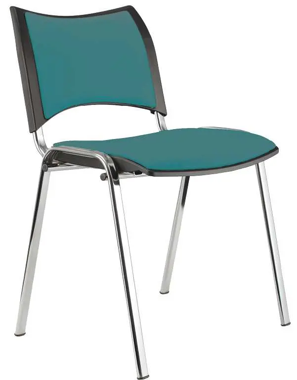 KATHARINA chrom židle konferenční, koženka AN - 078 tyrkysová