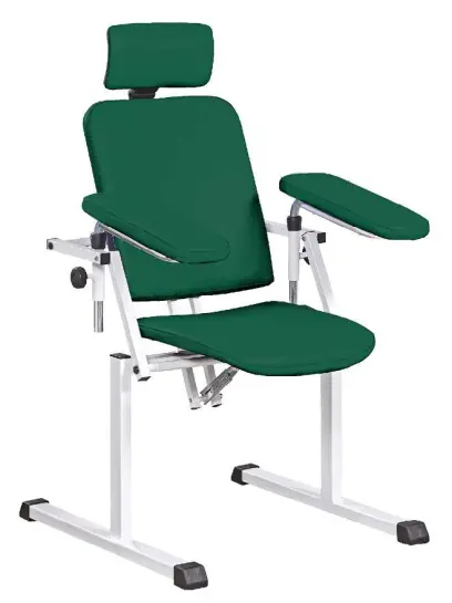 OZC - 08 křeslo odběrové se 2 područkami, temně zelené č. 12