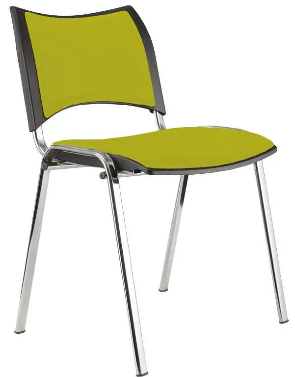 KATHARINA chrom židle konferenční, koženka AN - 079 citrónově zelená