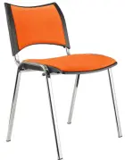 KATHARINA chrom židle konferenční, koženka AN - 030 oranžová