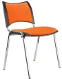 KATHARINA chrom židle konferenční, koženka AN - 030 oranžová