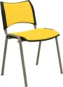 KATHARINA stříbrná židle konferenční, koženka AN - 036 žlutá