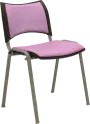 KATHARINA stříbrná židle konferenční, koženka AN - 021 lila