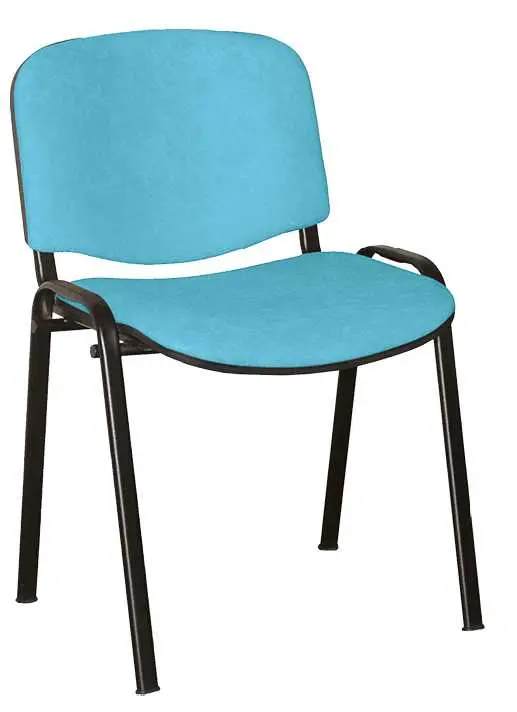 ALTAMIRA židle konferenční, kostra černá, látka SUE 65 tyrkysová