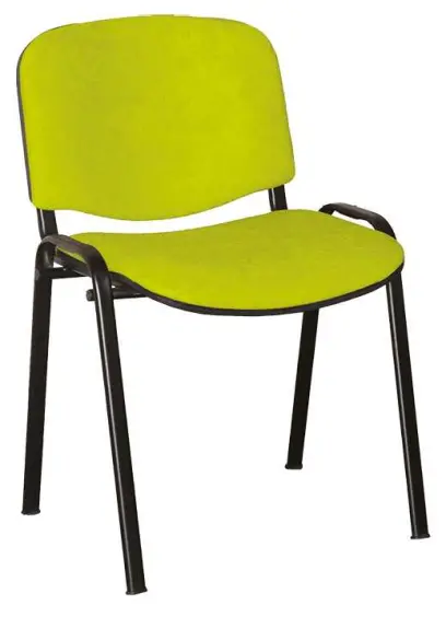 ALTAMIRA židle konferenční, kostra černá, látka SUE 34 hráškově zelená