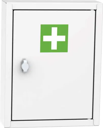 LK 01 lékárnička RAL 7035, cylindrický zámek