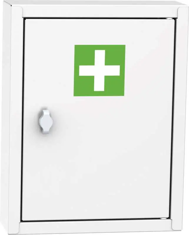 LK 01 lékárnička RAL 7035, cylindrický zámek