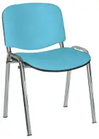 ALTAMIRA židle konferenční, kostra chrom, látka SUE 65 tyrkysová