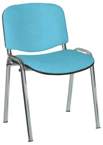 ALTAMIRA židle konferenční, kostra chrom, látka SUE 65 tyrkysová