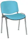ALTAMIRA židle konferenční, kostra chrom, látka SUE 65 tyrkysová