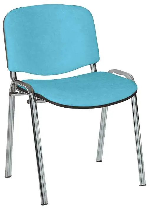 ALTAMIRA židle konferenční, kostra chrom, látka SUE 65 tyrkysová