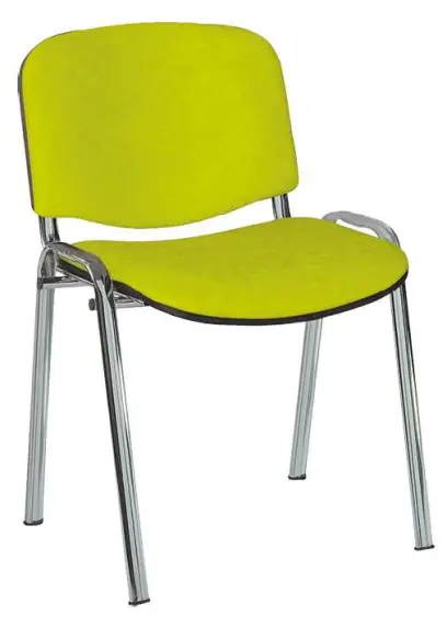 ALTAMIRA židle konferenční, kostra chrom, látka SUE 34 hráškově zelená