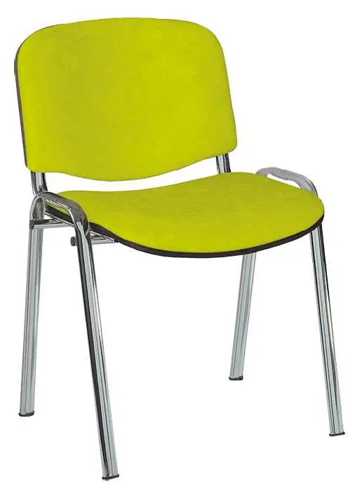 ALTAMIRA židle konferenční, kostra chrom, látka SUE 34 hráškově zelená
