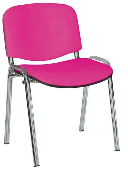ALTAMIRA židle konferenční, kostra chrom, látka SUE 41 růžová