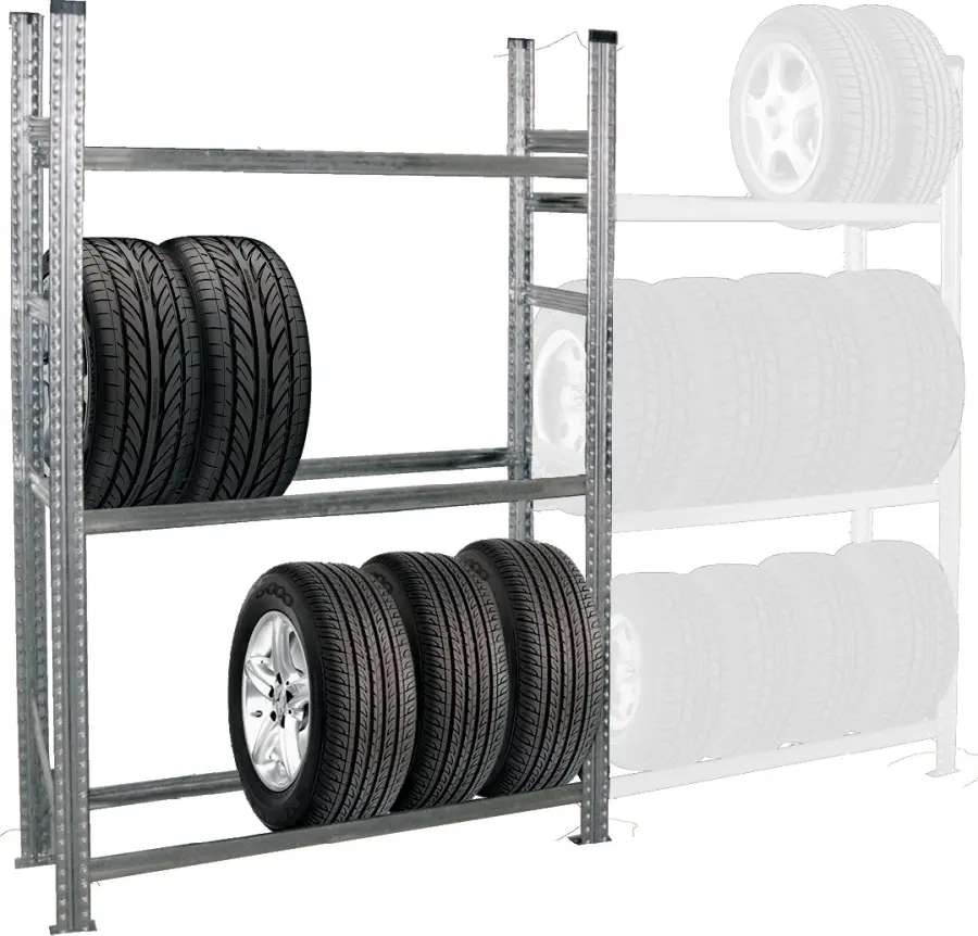 PNEURACK regál základní 2500x1050x300/4 úrovně