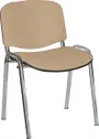 ALTAMIRA židle konferenční, kostra chrom, látka SUE 1009 světle béžová