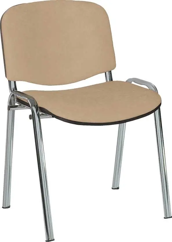 ALTAMIRA židle konferenční, kostra chrom, látka SUE 1009 světle béžová
