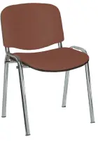 ALTAMIRA židle konferenční, kostra chrom, látka SUE 1000 oříšková