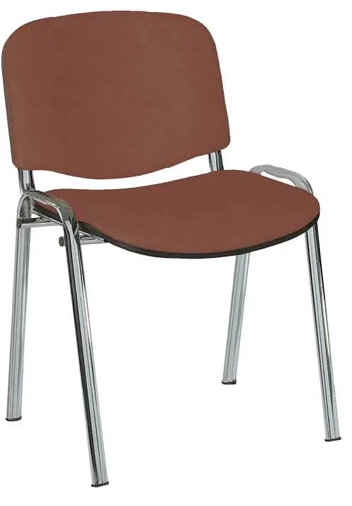 ALTAMIRA židle konferenční, kostra chrom, látka SUE 1000 oříšková