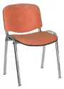 ALTAMIRA židle konferenční, kostra chrom, látka SUE 1447 lososová