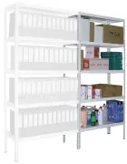 RP 150 regál základní 2500x1000x500/6 polic, celobílý
