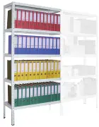 RP 150 regál přídavný 2500x1000x750/6 polic, celobílý