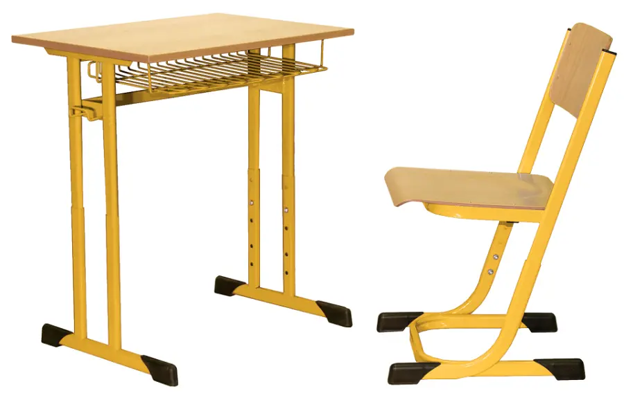 EVŽEN 1, lavice 1-místná, stavitelná, velikost 2 - 5, koš RAL 1028 - žlutá