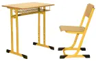 EVŽEN 1, lavice 1-místná, stavitelná, velikost 3 - 7, koš RAL 1028 - žlutá