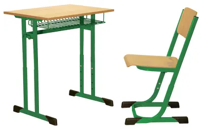 EVŽEN 1, lavice 1-místná, stavitelná, velikost 3 - 7, koš RAL 6029 - zelená