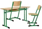 EVŽEN 2, lavice 2-místná, stavitelná, velikost 3 - 7, koš RAL 6029 - zelená