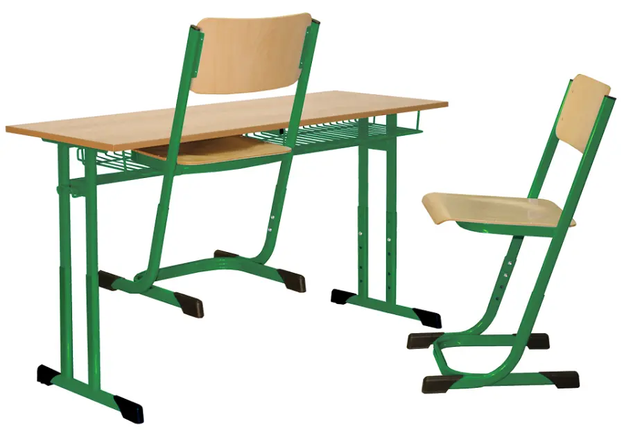 EVŽEN 2, lavice 2-místná, stavitelná, velikost 3 - 7, koš RAL 6029 - zelená