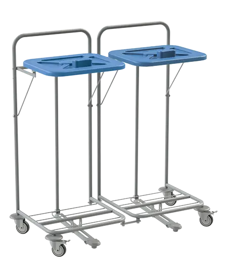 VK 120 - 2N vozík na třídění odpadu a prádla plast - VK - modrý