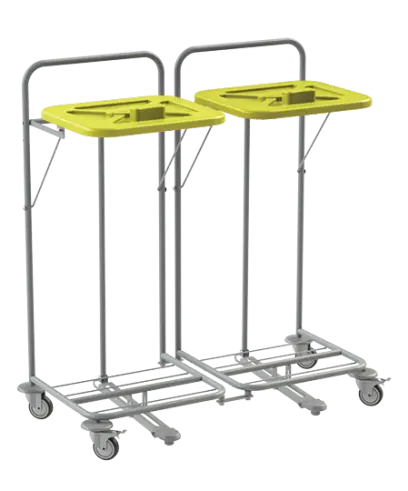 VK 120 - 2N vozík na třídění odpadu a prádla plast - VK - žlutý