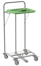 VK 120 - 1N vozík na třídění odpadu a prádla plast - VK - zelený