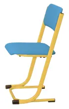 FRANTIŠKA židle Classic, velikost 7, čalouněná, látka světle modrá RAL 1028 - žlutá