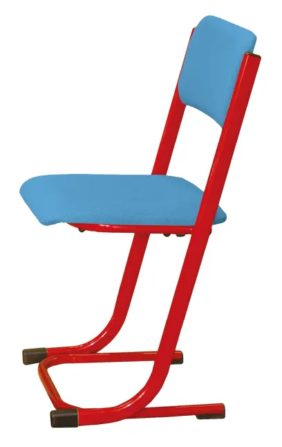 FRANTIŠKA židle Classic, velikost 7, čalouněná, látka světle modrá RAL 3002 - červená