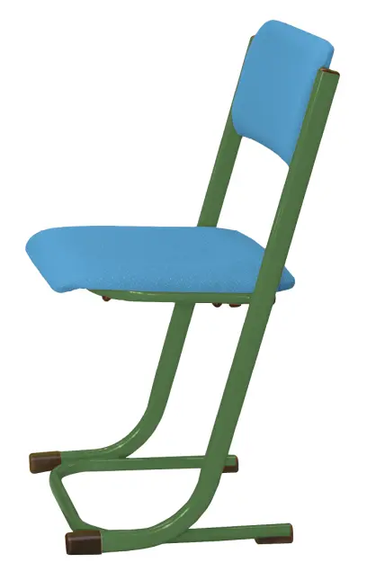 FRANTIŠKA židle Classic, velikost 7, čalouněná, látka světle modrá RAL 6029 - zelená