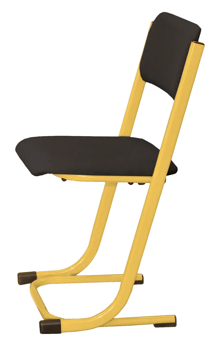 FRANTIŠKA židle Classic, velikost 7, čalouněná, látka černá RAL 1028 - žlutá