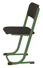 FRANTIŠKA židle Classic, velikost 7, čalouněná, látka černá RAL 6029 - zelená