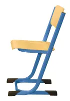 Bedřich židle pevná, malá velikost 3 RAL 5015 - modrá