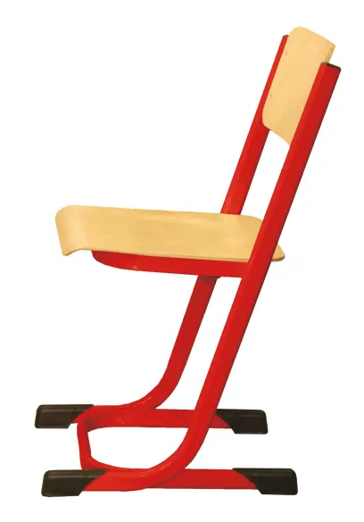 Bedřich židle pevná, malá velikost 7 RAL 3002 - červená