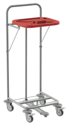 VK 80 - 1N vozík na třídění odpadu a prádla plast - VK - červený