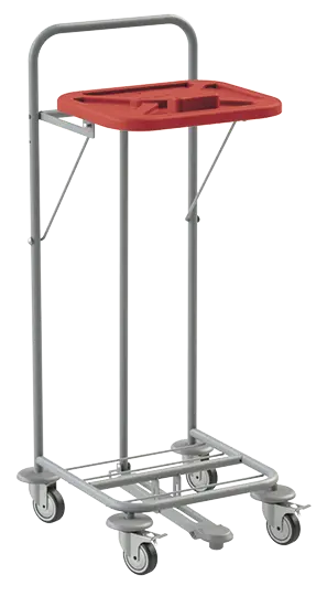 VK 80 - 1N vozík na třídění odpadu a prádla plast - VK - červený