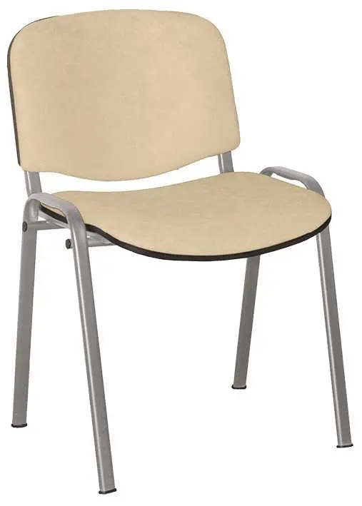ALTAMIRA židle konferenční, kostra stříbrná, látka SUE 1219 krémová